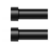VOIIY 2 Pack Curtain Rods for Windows 18 to 42 Inch(1.5-3.5 Feet),Black 1