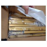 Metal Square Tube Scroll Display Easel, Vintage Gold Decorative Large Adjustable Floor Standing Easel with Chain Support, Perfect for Showcasing Pictures, Artwork, Picture Frame Wedding Sign Etc