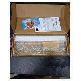 Forbena Floating Bathroom Shelves Wall Mounted, Aesthetic White and Gold Shelves for Bathroom Accessories, Modern Bathroom Organizer with Tower Bar for Wall Decor Storage Small Spaces, Set of 2