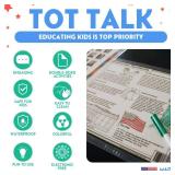 Tot Talk U.S. Constitution Educational Placemat for Kids Made in USA Durable, Double-Sided, Learning Placemat About Amendments & U.S. Government Branches Waterproof, Wipeable, 17.5 x 11.5