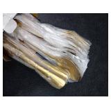 40 Pcs Gold Silverware Set Service for 8, Premium Stainless Steel Flatware Set, Cutlery Utensil Set, Durable Home Kitchen Eating Tableware Set, Include Fork Knife Spoon Set, Dishwasher Safe