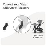 UPPAbaby Upper Adapter for Vista, Vista V2, and Vista V3 Strollers/ Compatible with Bassinet, Toddler Seat, Aria, Mesa V2, or Mesa Max Infant Car Seats / Quick + Secure Attachment / 1 Set