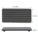 NiuYichee 2 PCS Water Absorbent Diatomite Coasters Rectangle, Grooved Design, Water Absorbing Stone Used for Hand Soaps & Plants & toiletries in The Modern Home