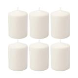 Stonebriar Unscented White Tall Pillar Candles, 35 Hour Burning Candle Pillars, Perfect for Decor, Weddings, Emergencies 3 X 4, 6 count