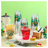 Yuxung 12 oz Dinosaur Cups Dinosaur Birthday Decorations Plastic Cups Dino Tumbler for Kids Birthday Party Supplies Decorations, Green