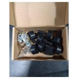 NEWBYTEK Furniture Leveling Feet Heavy Duty, Adjustable Furniture Feet Levelers Screw on Heavy Duty Desk/Chair/Cabinet/Dresser/Bench Leg Leveler, Round T-Nut Kit 3/8-16 Thread (4 Pack, Black)