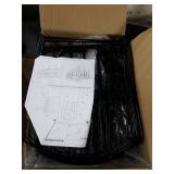 OUSHENG 25 Panels Metal Garden Fence 27ft x 24in - Rustproof Decorative Wire Fencing for Outdoor Yard, Flower Bed, Patio | Arched Animal Barrier & Landscape Edging (Black)