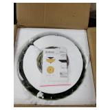 GloMuse Flush Mount Ceiling Light Green Glass Light Brushed Brass Modern Light Fixture for Living Room Kitchen Bedroom Hallway 3 Light(Bulb Not Included)