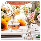 Jinei 30 Pcs 6 oz Ball Shape Plastic Sand Art Bottles Spherical Clear Plastic Potion Bottles Christmas Cocktail Ornament Balls for DIY Wedding Party Gift Crafts Decoration (Gold,Aluminum Cap)