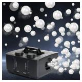 blessny Fog Bubble Machine, 2 in 1 Professional Smoke Bubble Maker for Stage Party Halloween Christmas Wedding Birthday, 8000+Fog Filled Bubble Per Minute, 250W Black