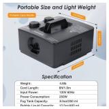 blessny Fog Bubble Machine, 2 in 1 Professional Smoke Bubble Maker for Stage Party Halloween Christmas Wedding Birthday, 8000+Fog Filled Bubble Per Minute, 250W Black