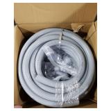 Neorexon Liquid-Tight Conduit 50 ft and 10 Pieces of Connector Kit, Electrical Conduit 1/2 50ft w/UL Certification, Flexible Conduit with 5 Straight and 5 90-Degree Conduit Connector Fittings