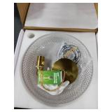 Oyisen Hanging Lights, 11.8 Inch Glass Shade Kitchen Island Light Fixtures Braided Light Cord Pendant Lights Vintage Hanging Pendant Light for Kitchen and Bedroom with Light Bulb