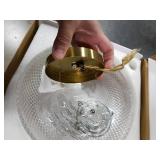 Oyisen Hanging Lights, 11.8 Inch Glass Shade Kitchen Island Light Fixtures Braided Light Cord Pendant Lights Vintage Hanging Pendant Light for Kitchen and Bedroom with Light Bulb