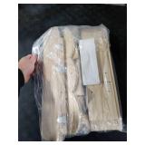 ECOOCE 34Inch Nursery Bookshelves,Set of 4,Wall Floating Shelf Kids Coat Rack with 6Hooks,Hanging Book Shelf for Baby Nursery Room Decor Patent Number: 29958098(Burlywood, 34)