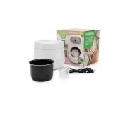 GreenLife Digital Rice Cooker, 2-Cups Uncooked/4-Cups Cooked, Removable Nonstick Ceramic PFAS-Free Pot, One-Touch Presets, Oats, Quinoa, Brown Rice, Auto Keep Warm, Fuzzy Logic Tech, 1.5QT, White