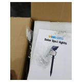 VOLISUN Solar Spotlight Outdoor, IP67 Waterproof Solar Landscape Spot Lights Uplights for Yard Garden Pathway - 8 Pack (Cool White) 27 LED 3 Lighting Modes