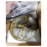 Bar Stools, Set of 2 High Kitchen Barstools, Bar Chairs with Backrest and Footrest, Industrial Counter Stools with PU Soft seat, for Kitchen, Living Room, Pub, Gold Color BS-012GC