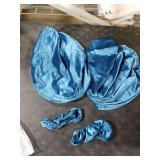 Tallew 4 Pcs Office Chair Covers Set Computer Universal Protective Stretchable Chair Seat Covers Desk Armrest Slipcovers Pads Office Cushion Backrest for Rotating(Sapphire)