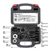 Powerbuilt Power Steering and Alternator Pulley Remove and Install Tool Set, Replace Vehicle Steering Pump, Car Repair Tools, Storage Case - 648605