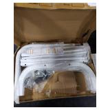 MOYIPIN Metal Clothing Rack, Single Rod Portable Garment Rack for Hanging clothes, Cloths Rack for Bedroom, Balcony 43.31inch, White