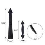 skysen Magnetic Garage Door Decorative Faux Hinges Handles Accents Hardware Kit Black(cxckls)