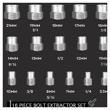 REXBETI 41-Piece Impact Bolt Extractor Screw Extractor Set and Stripped Screw Remover, Case with 16-Piece Bolt Extractor, 10-Piece HSS Drill Bit, 10-Piece Spiral Screw Extractor and 4 Piece Adapter