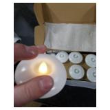 Homemory 24 Pack 3in Flameless Led Floating Candles, 200 Hour White Battery Operate Waterproof Tealights for Cylinder Vases, Centerpieces at Wedding Decor, Party, Pool