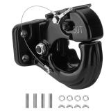 SPARKWHIZ Pintle Hook Hitch 66,000 lbs, Fits 2-1/2 to 3-Inch Lunette Ring Pintle Hitch Receiver, Forged Steel Structure, Anti Corrosion and Anti Rust Coating