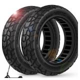 BANGTING 2PCS 60/70-6.5 Scooter Tire Tubeless, 10x2.5 inch Front or Rear Replacement Solid Tires, 10x2.5-6.5 Rubber Tire for Segway Max G30/G30D/G30E/G30E/G30LP/G30D II (Black)