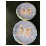 WRAPAHOLIC 50Pcs Butterfly Paper Plates - 7 Inch Purple Butterfly Disposable Plates Decorative Dinner Plates for Party Tableware Supplies Table Decor