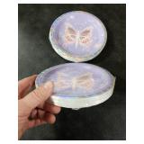 WRAPAHOLIC 50Pcs Butterfly Paper Plates - 7 Inch Purple Butterfly Disposable Plates Decorative Dinner Plates for Party Tableware Supplies Table Decor