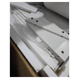 HOMCOM 55\" 360° Rotating Corner Computer Desk Modern L-Shaped Home Office Workstation with 3-Tier Storage Shelves, Bookshelf, White