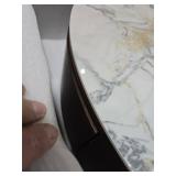 35.43\" Modern Coffee Table for Living Room, Round Coffee Table with Storage Drawer, Sintered Stone Top with Metal Base, NO Assembly Living Room Table Tea Table for Home Office