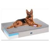 Veehoo Orthopedic Memory Foam Dog Bed, 7 Inch Thick Extra Large XXL Dog Bed for Senior Dogs with Ultra-Soft Fluffy Surface, Waterproof Liner, Removable Washable Cover and Non-Slip Bottom, 52\"x36\"x7\