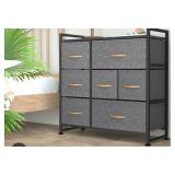 nicqling 7 drawer dresser organizer storage- cream