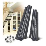 AOLISHENG 1 Pair Undermount Heavy Duty Drawer Slides 24  Inch 260 lb Load Capacity Bottom Mounted Full Extension Ball Bearing Hidden Stair Rails Cabinet Concealed Runner Glide