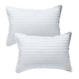 kinder Fluff Children Pillows for Bed (2X) - The Only Kids Pillow 300T Cotton Shell & Down Alternative Fill - Travel Pillow for Children Bedding Set Sleeping Pillow Floor Bed Pillows (14x20in - White
