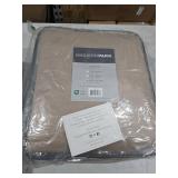 Madison Park 3pc King/California King Vancouver Reversible Coverlet Set Khaki: Polyester, Cotton Fill, Machine Washable