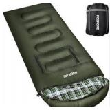 Flannel Sleeping Bag Cotton 0 Degree Cold Weather for Adults XXL Wearable Sleeping Bag 4 Seasons Waterproof with Compression Sack