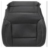 Black Driver or Passenger Side Bottom Perforation Microfiber Leather Seat Cover Compatible with Chevy GMC Silverado Tahoe Suburban Yukon Sierra 2014 2015 2016 2017 2018 2019