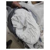 CozyLux Queen Comforter Set White Seersucker 7 Pieces Bed in a Bag Queen Comforter Set with Sheets, Luxury Soft Bedding Set with Down Alternative Comforter, Sheets, Pillowcases & Shams for All Seasons