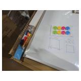 Dry Erase Calendar Whiteboard for Wall, WALGLASS 36\" x 24\" Double-sided Monthly Calendar White Board Cork Combo, Hanging Wall Mounted Bulletin Corkboards Silver Aluminum Frame for Home, Office, Scho