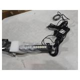 XRIDONSEN 28.4\" 80 LED Green White Roof Emergency Light Bar Top Firefighter Lights Warning Flashing Safety Beacon Double Side Magnetic First Responder Strobe Lights for Vehicles Fire POV Trucks