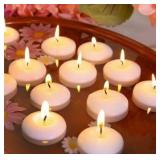 22 Pack 2 inch White Floating Candles Unscented Floating Candle for Centerpieces 5-6 Hours Burning 2" Floating Candle Bulk for Wedding