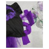 Blulu 80s Outfit Costume Accessories for Women Neon T Shirt Tutu Skirt for Party XXL