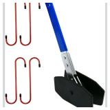 Upgraded Brake Caliper Compression Tool 4 in 1 Universal Caliper Piston Compressor Tool with 4 Brake Caliper Hangers Brake Pad Spreader Tool with 360°Swing Ratchets for Car Brake Repair Blue