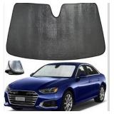 Windshield Sun Shade for Audi A4 2017-2024 - 5-Layer Bubble Foldable Front Window Shade Sun Visor Accessories - Blocks Heat & UV Rays