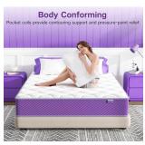 Queen Mattress 12 Hybrid | Firm Cooling Foam & Springs