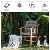 Giantex Tufted Outdoor Patio Chair Cushion, 4.5" High Back Cushion